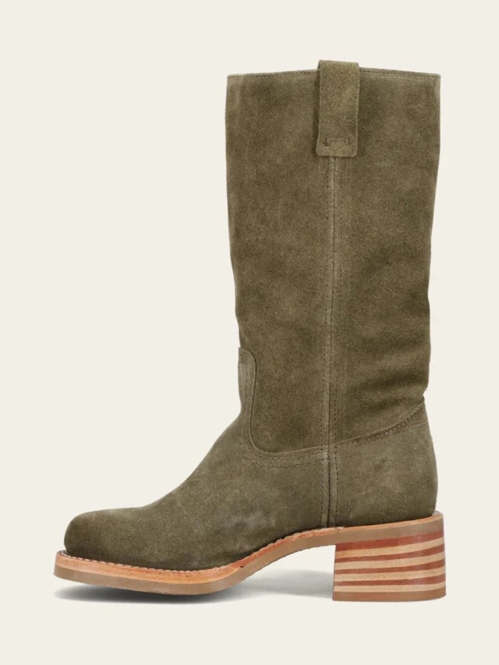 Frye Campus 12R Women’s Suede Leather Boots in Olive Size US 8.5M NIB - Picture 4 of 8